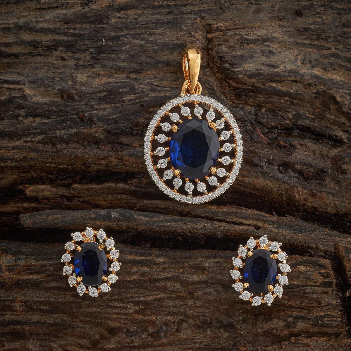 Zircon Pendant Set Zircon Pendant Earring 182055