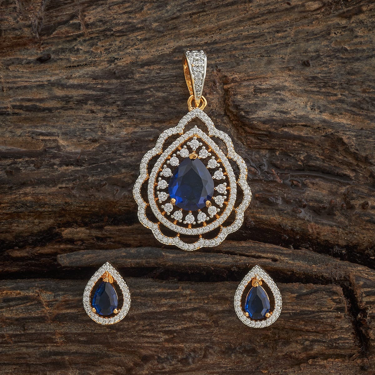 Zircon Pendant Set Zircon Pendant Earring 182057