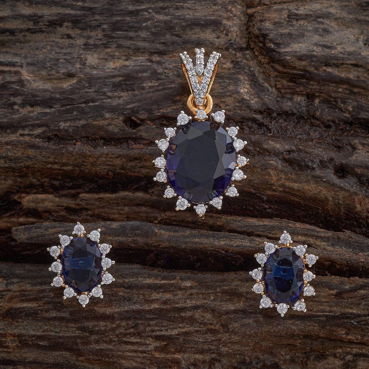 Zircon Pendant Set Zircon Pendant Earring 182476