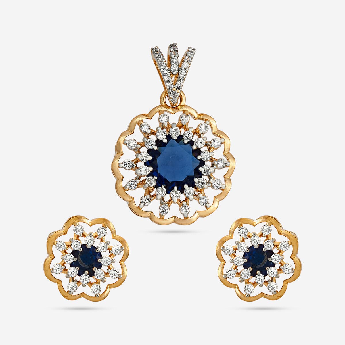 Zircon Pendant Set Zircon Pendant Earring 182478