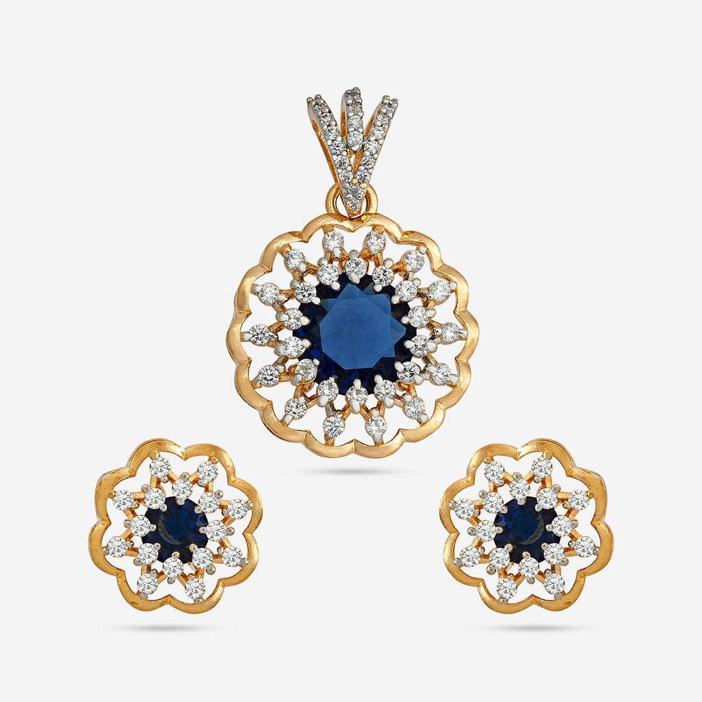 Zircon Pendant Set Zircon Pendant Earring 182478