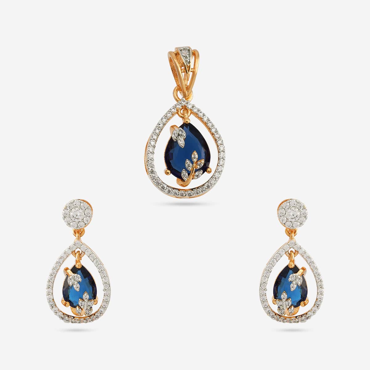Zircon Pendant Set Zircon Pendant Earring 182481