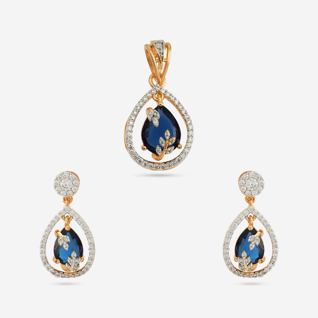 Zircon Pendant Set Zircon Pendant Earring 182481