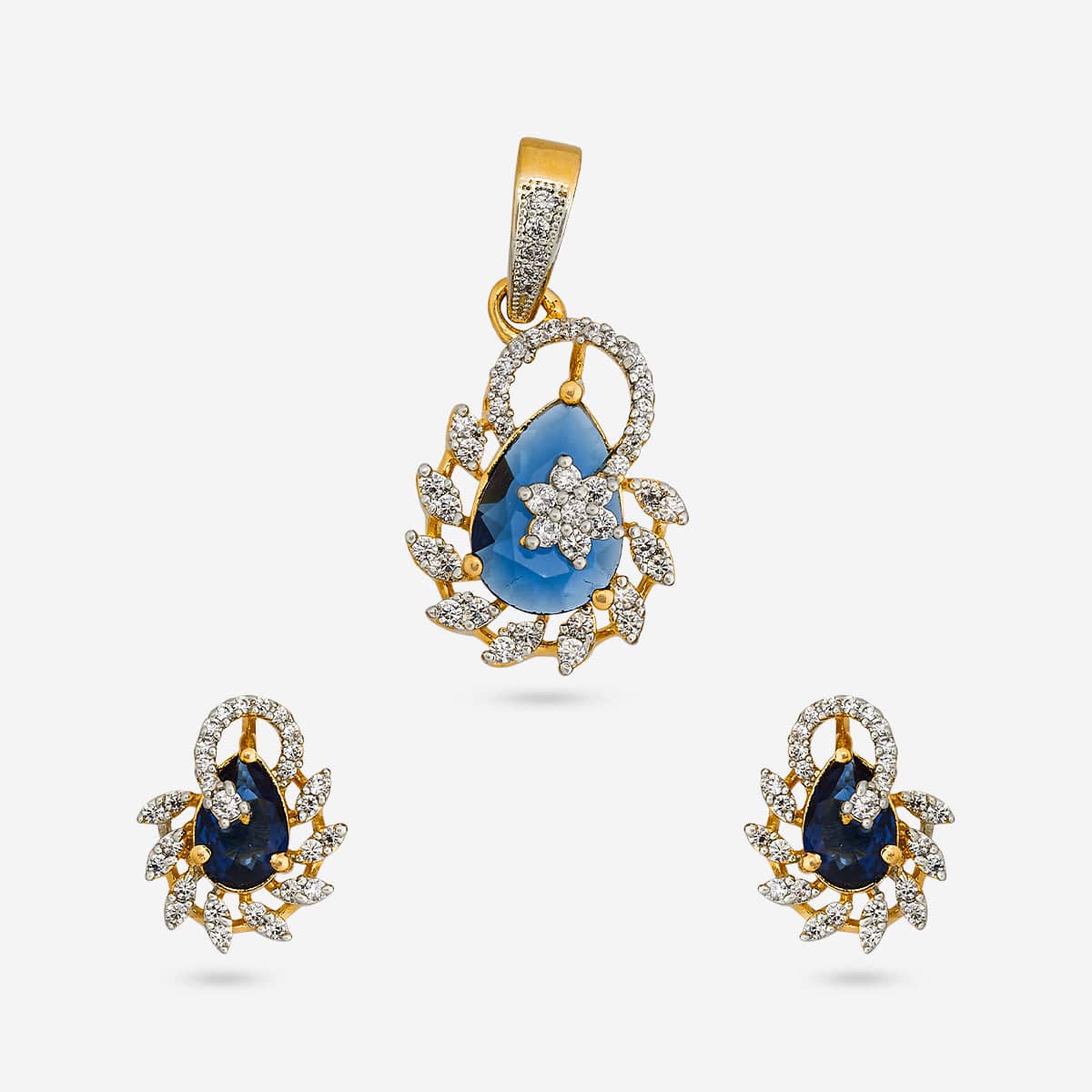 Zircon Pendant Set Zircon Pendant Earring 193732