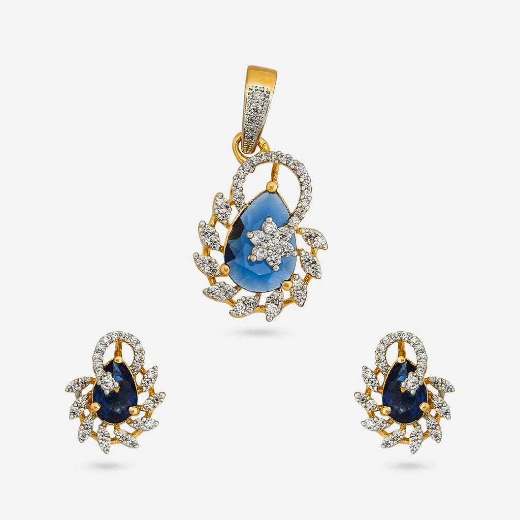 Zircon Pendant Set Zircon Pendant Earring 193732