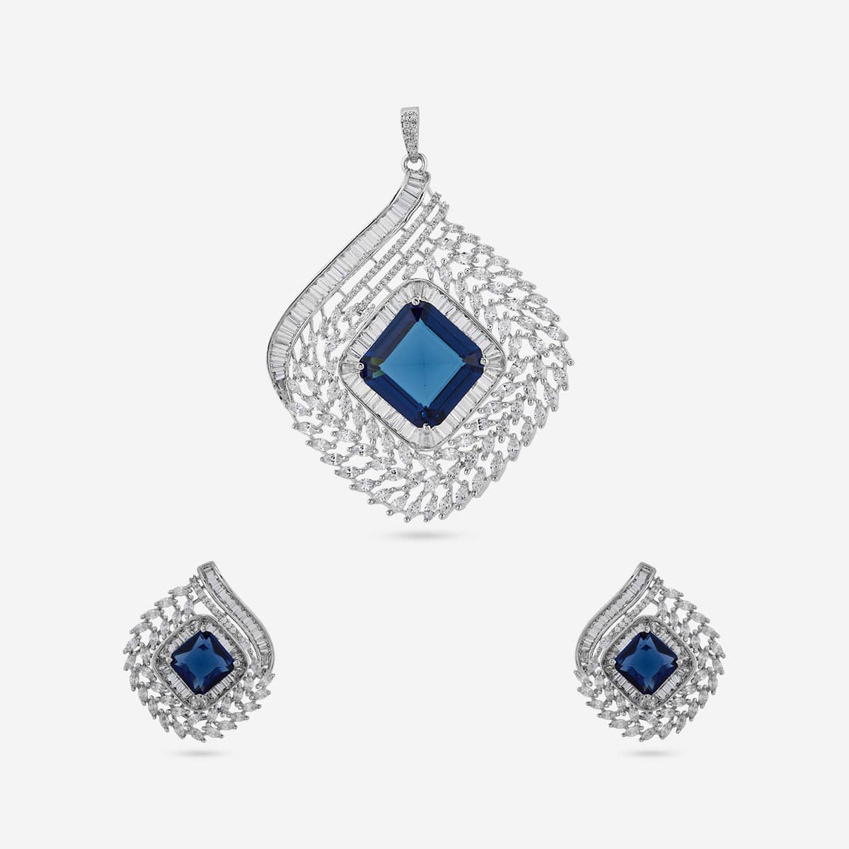 Zircon Pendant Set Zircon Pendant Earring 197804