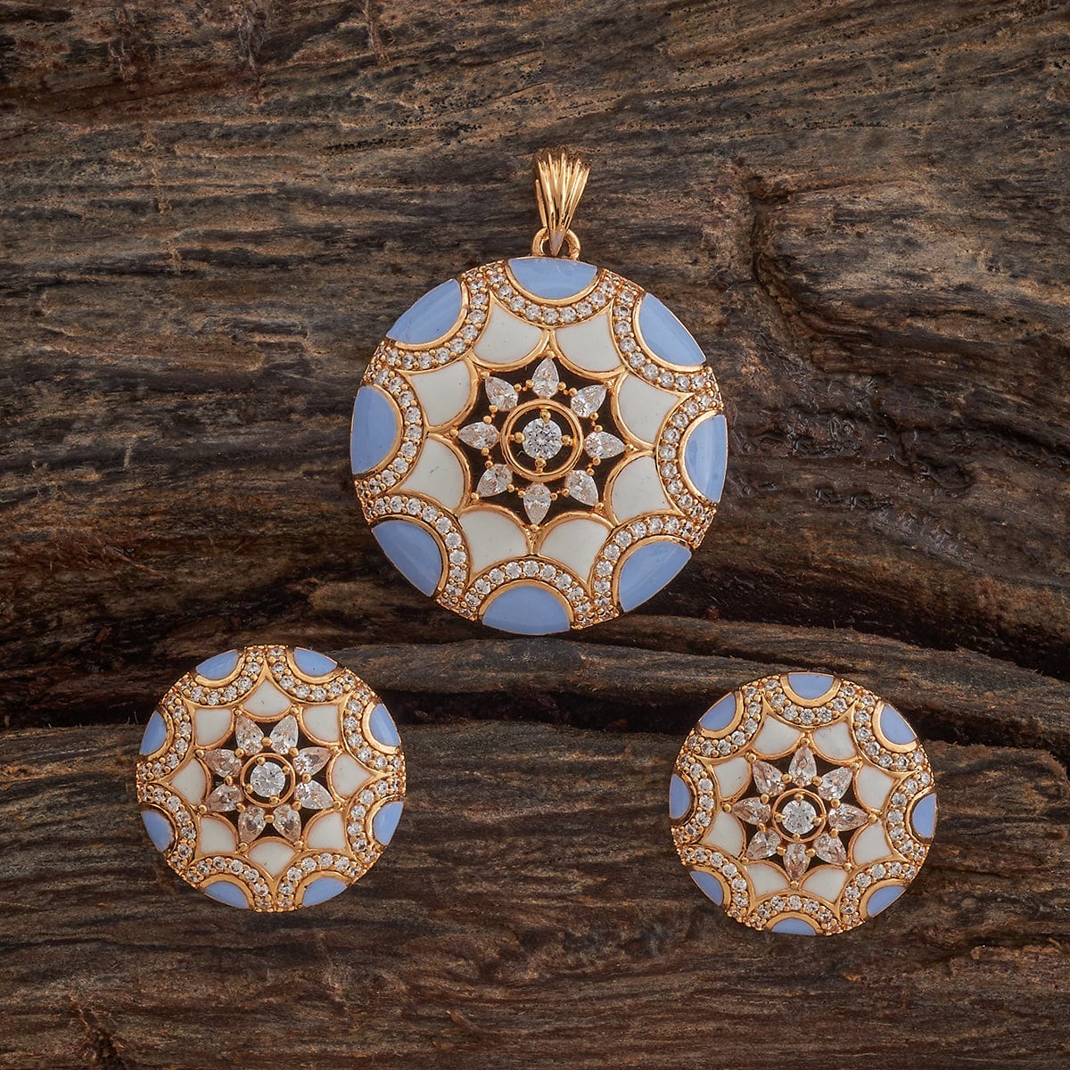 Zircon Pendant Set Zircon Pendant Earring 182632