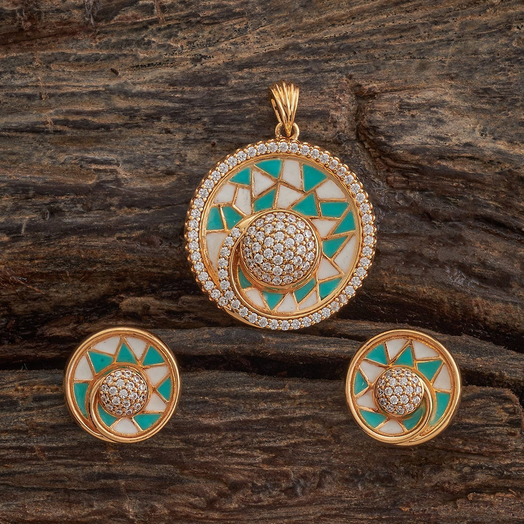 Zircon Pendant Set Zircon Pendant Earring 182631