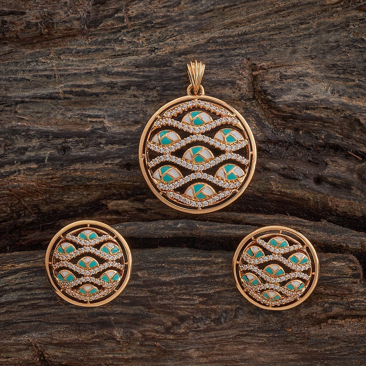 Zircon Pendant Set Zircon Pendant Earring 182628