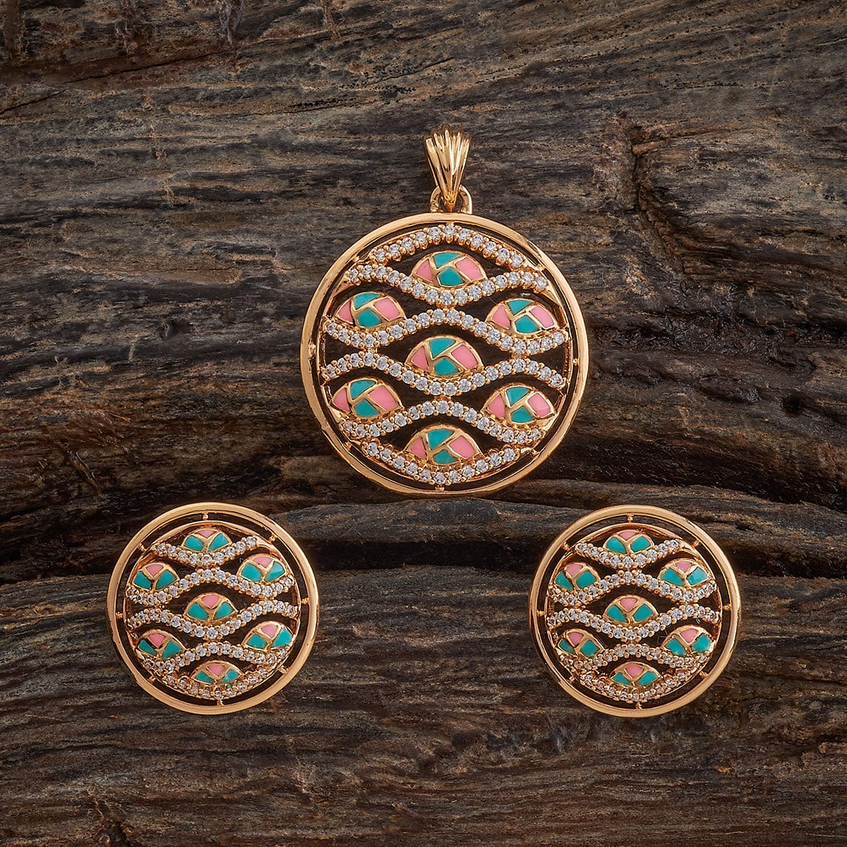 Zircon Pendant Set Zircon Pendant Earring 182628