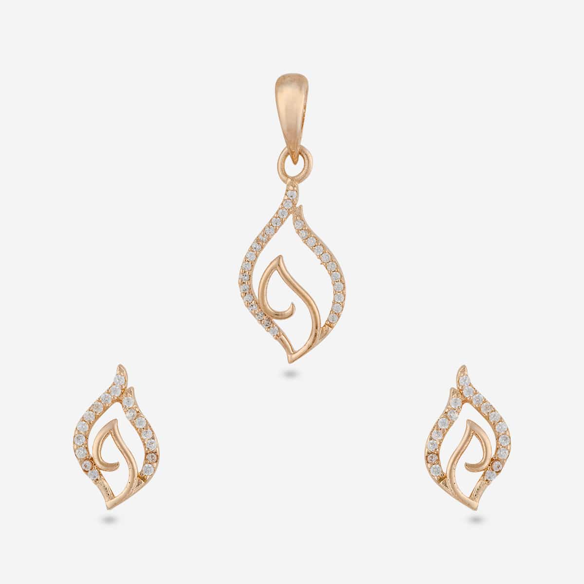 Zircon Pendant Set Zircon Pendant Earring 170658