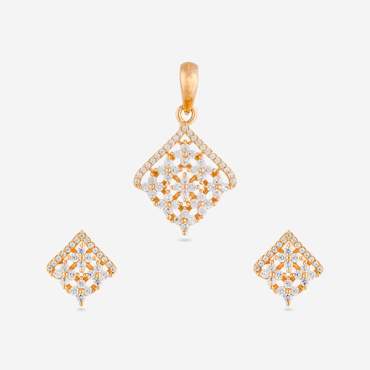 Zircon Pendant Set Zircon Pendant Earring 170678