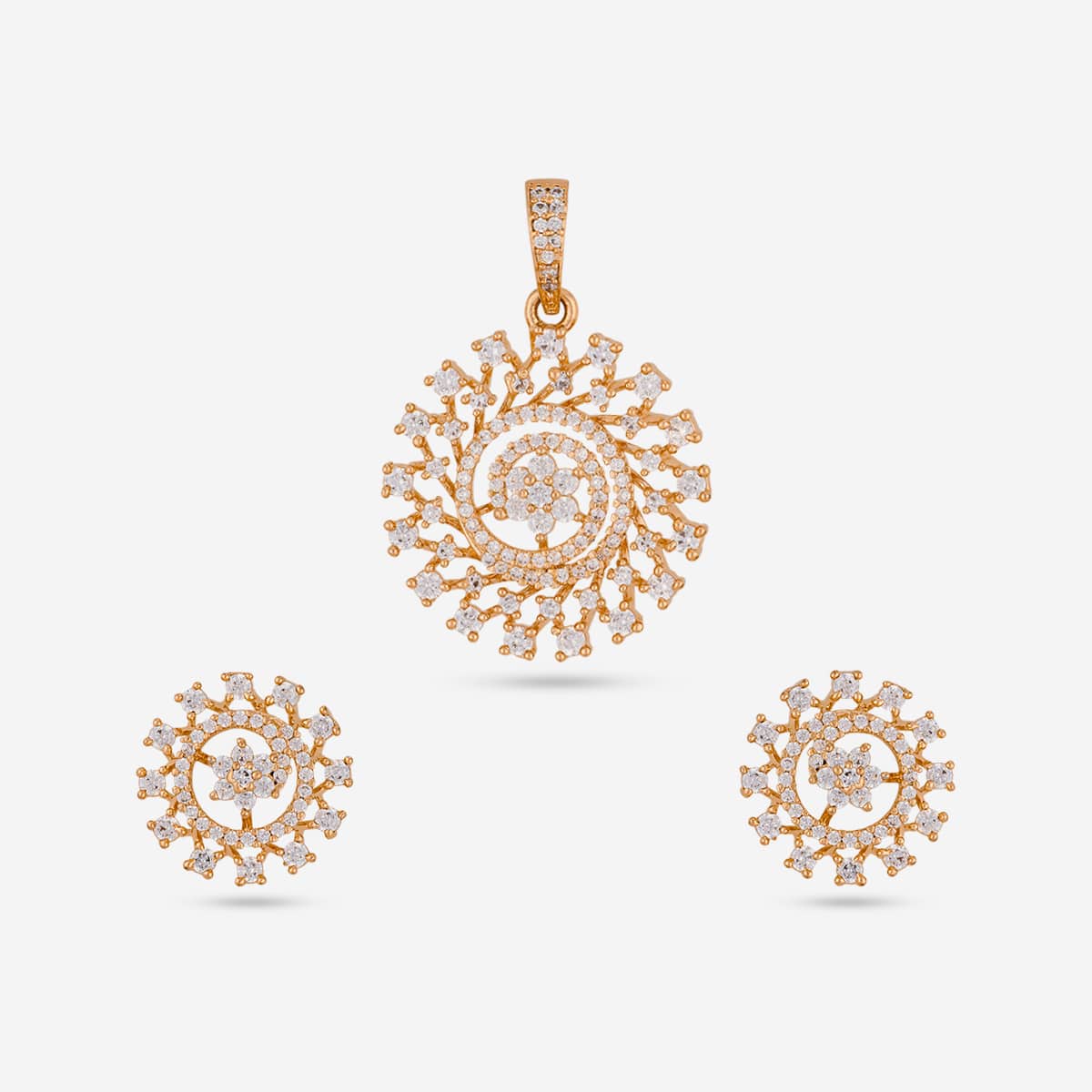 Zircon Pendant Set Zircon Pendant Earring 172771