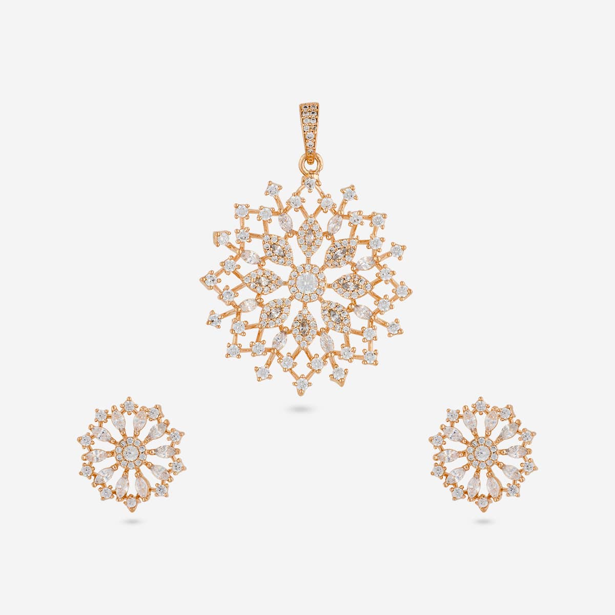 Zircon Pendant Set Zircon Pendant Earring 179968