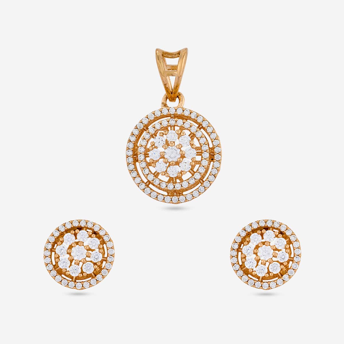 Zircon Pendant Set Zircon Pendant Earring 182482