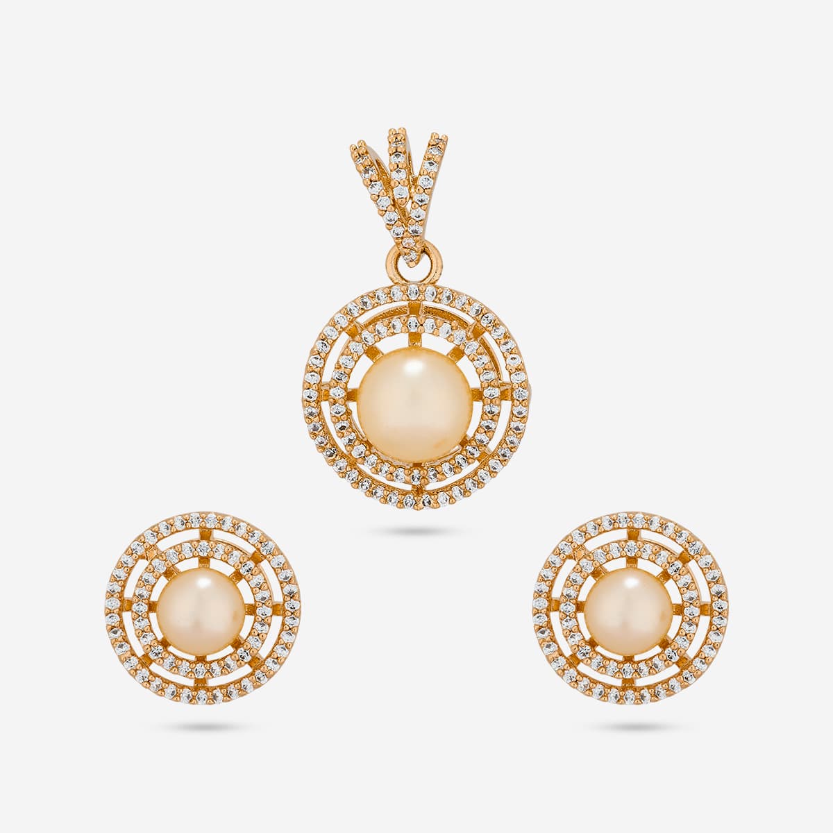 Zircon Pendant Set Zircon Pendant Earring 182486