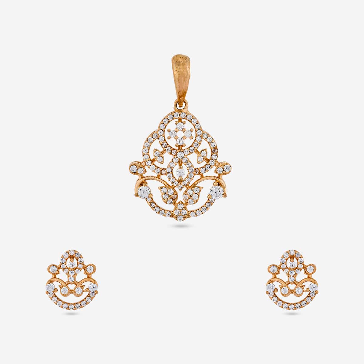 Zircon Pendant Set Zircon Pendant Earring 197466