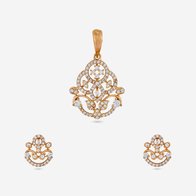Zircon Pendant Set Zircon Pendant Earring 197466
