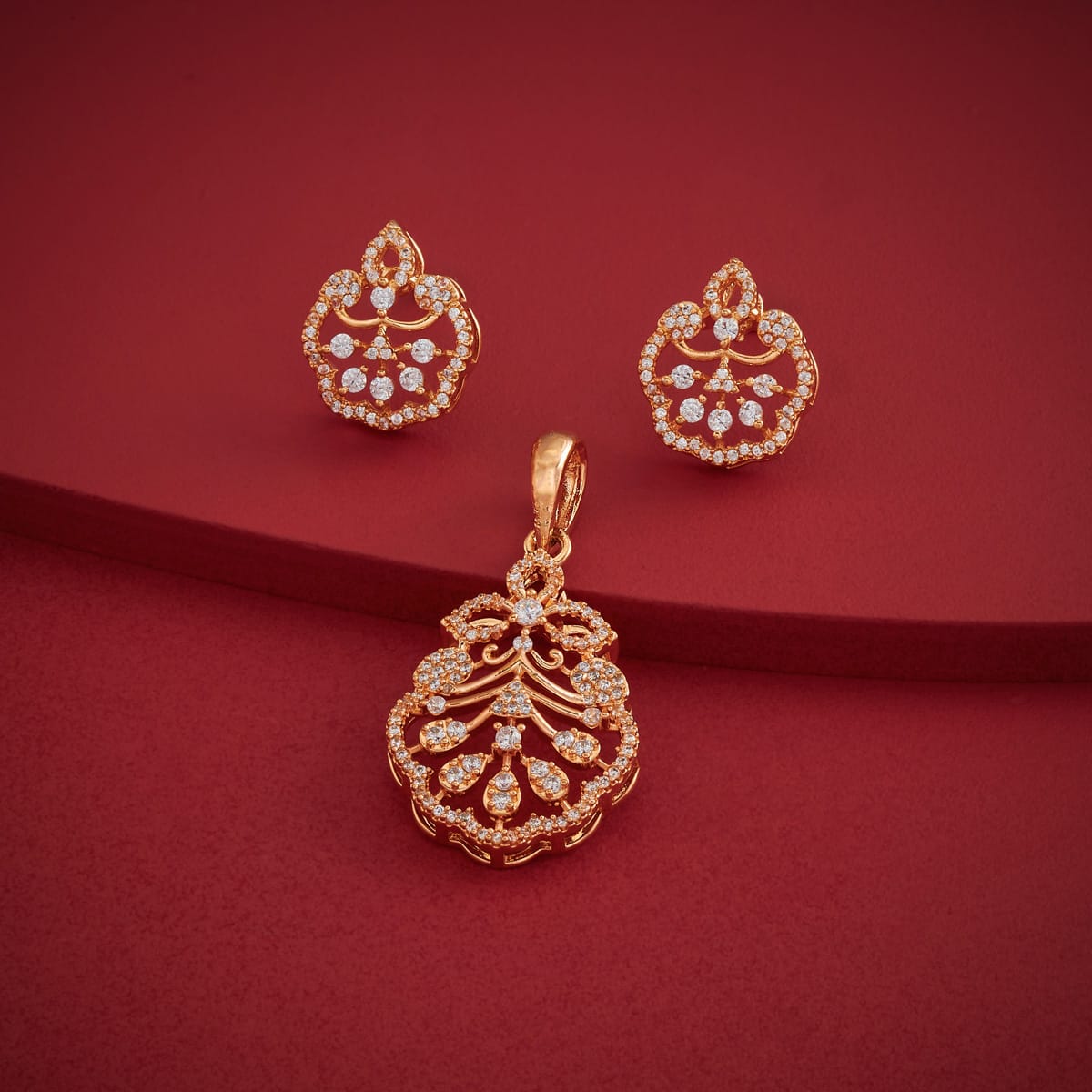 Zircon Pendant Set Zircon Pendant Earring 197467
