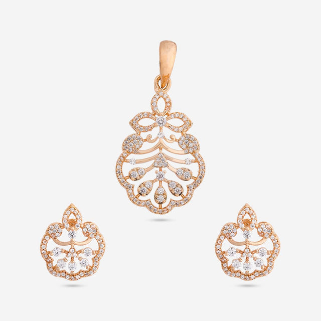 Zircon Pendant Set Zircon Pendant Earring 197467