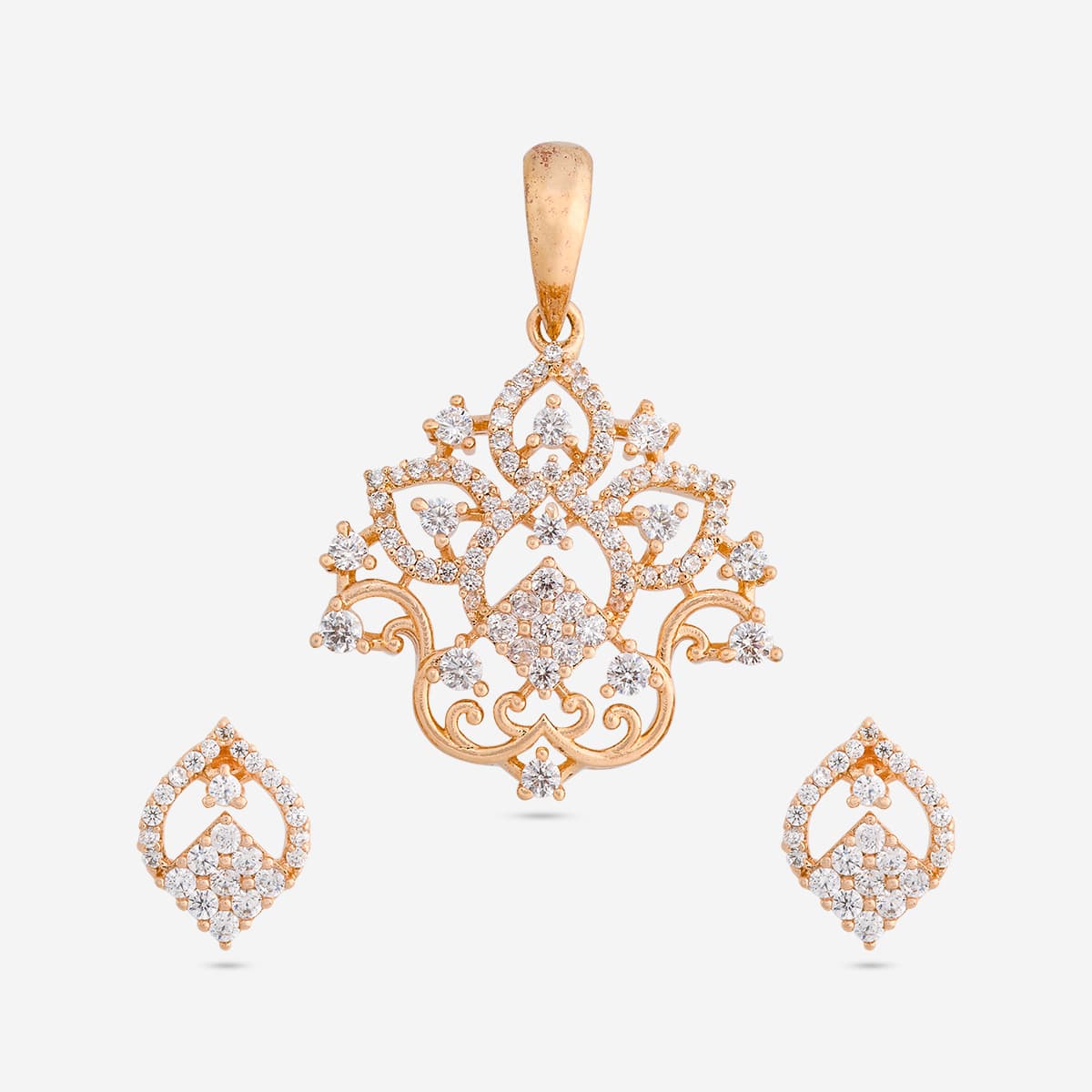 Zircon Pendant Set Zircon Pendant Earring 197468