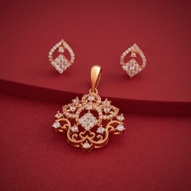 Zircon Pendant Set Zircon Pendant Earring 197468