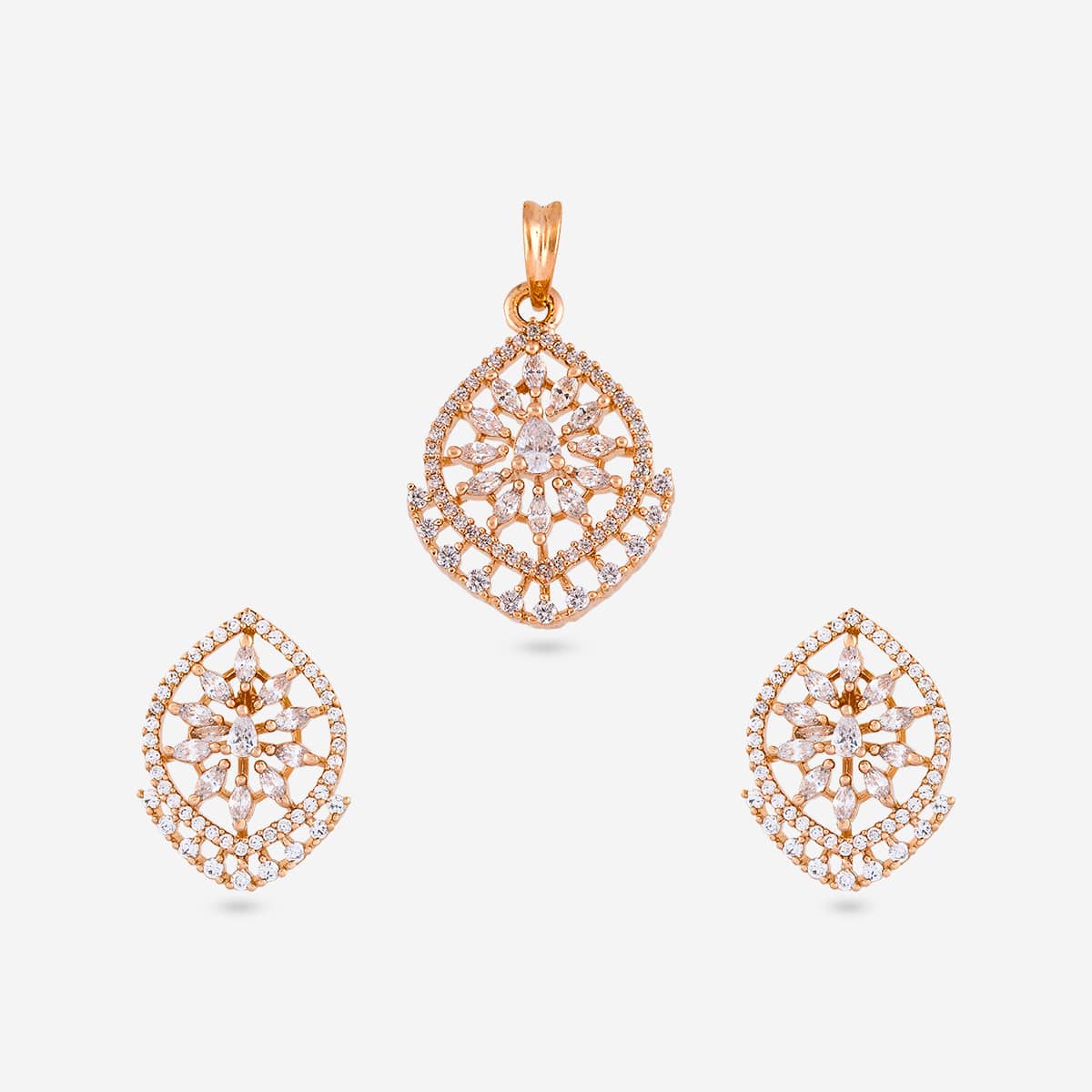 Zircon Pendant Set Zircon Pendant Earring 198838