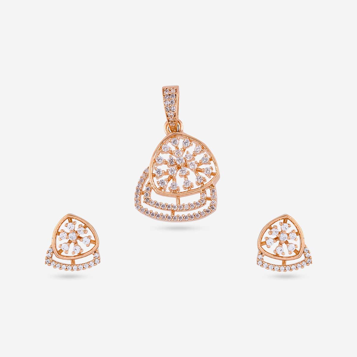 Zircon Pendant Set Zircon Pendant Earring 202366