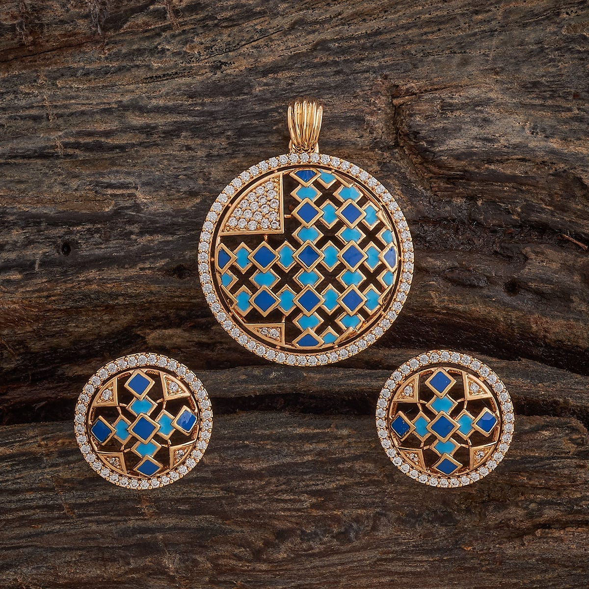 Zircon Pendant Set Zircon Pendant Earring 182629