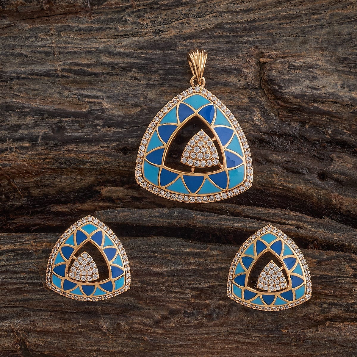 Zircon Pendant Set Zircon Pendant Earring 182634