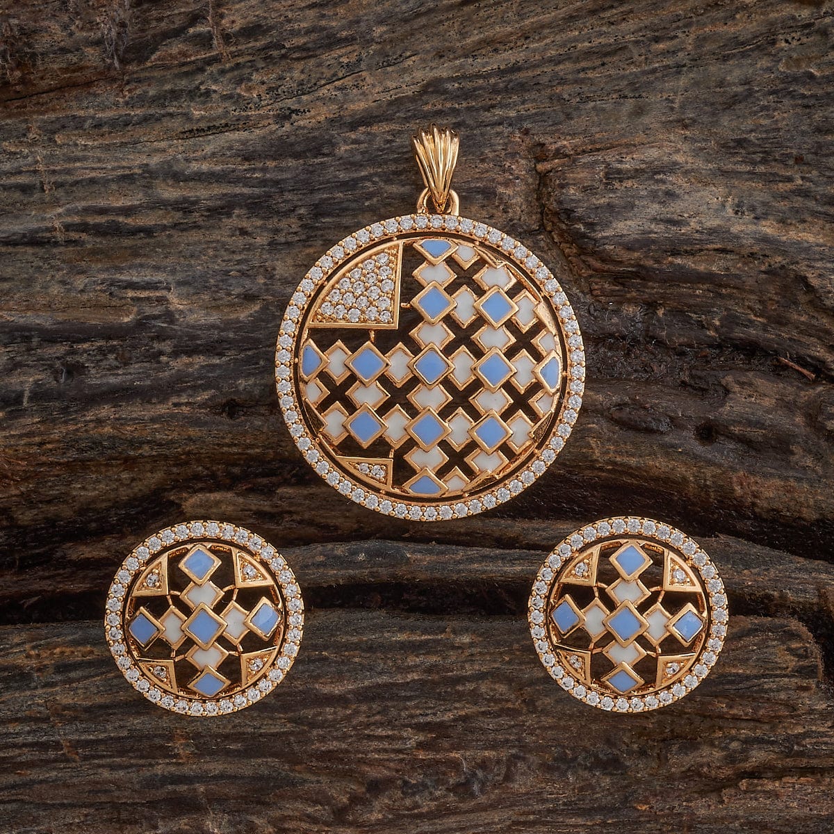 Zircon Pendant Set Zircon Pendant Earring 182629