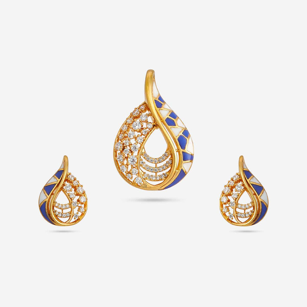 Zircon Pendant Set Zircon Pendant Earring 182633