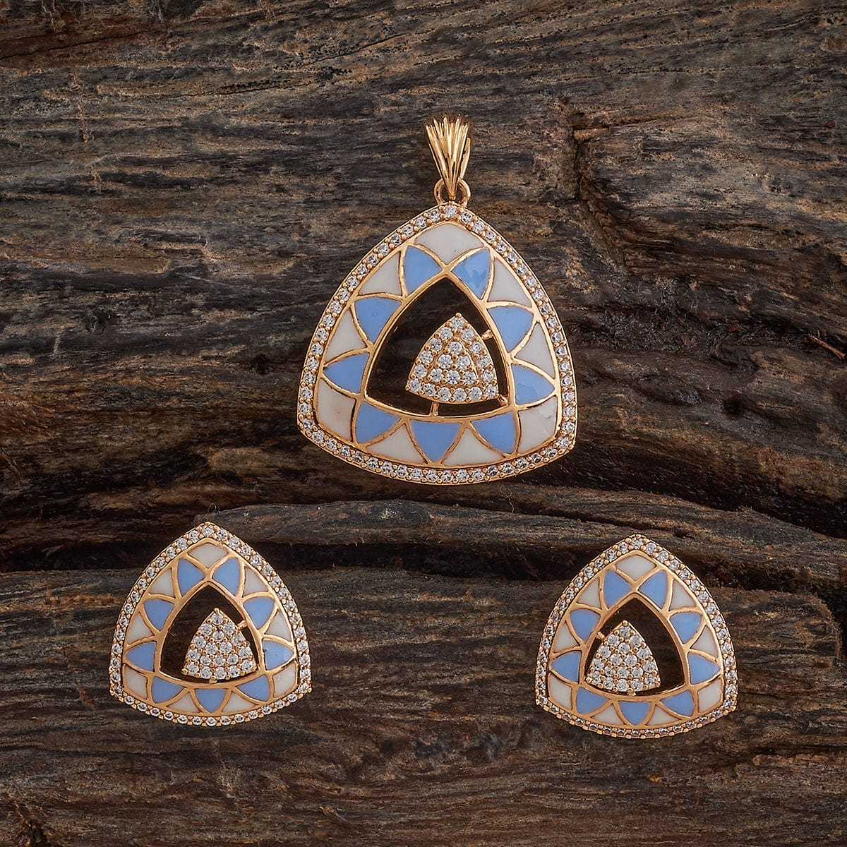 Zircon Pendant Set Zircon Pendant Earring 182634