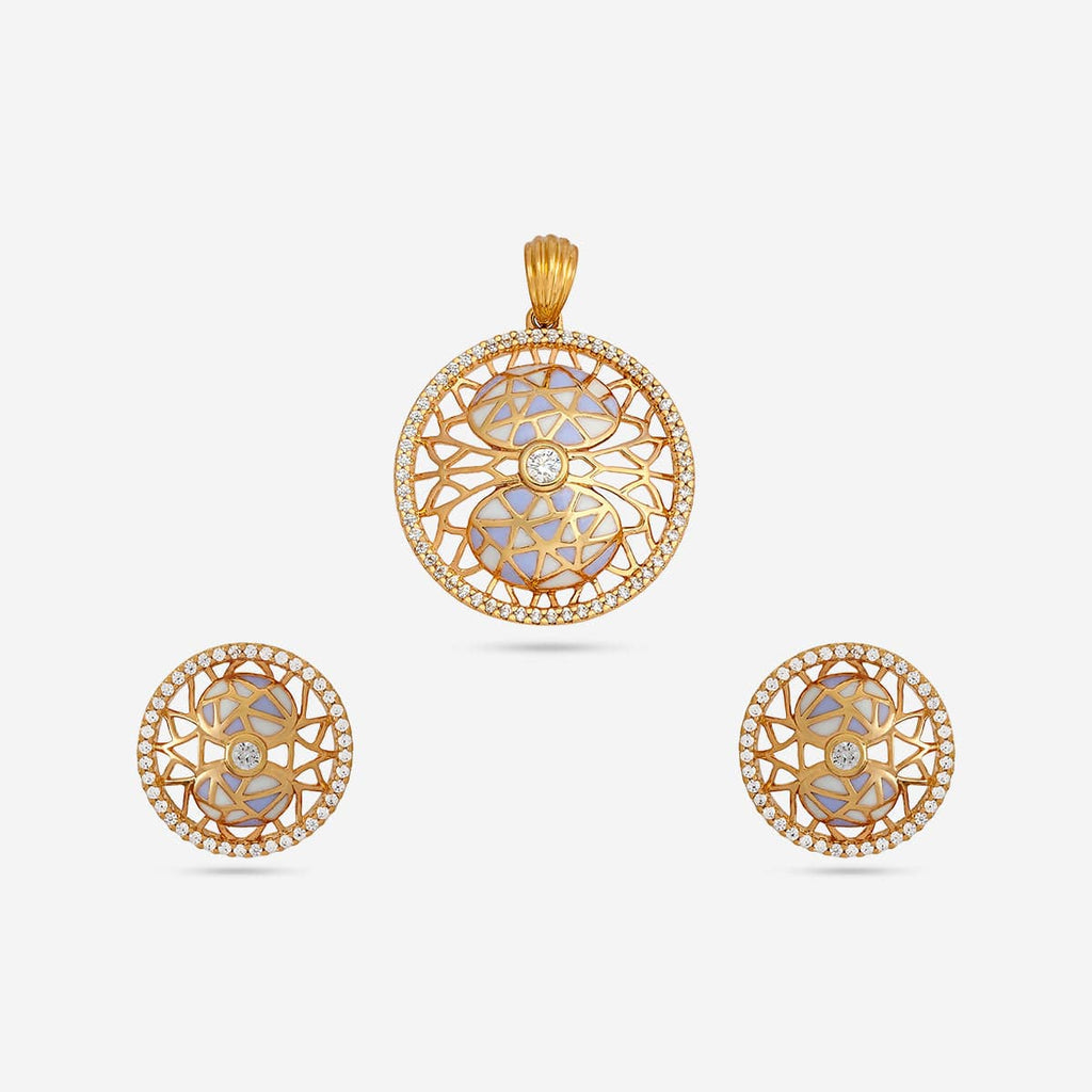 Zircon Pendant Set Zircon Pendant Earring 184730