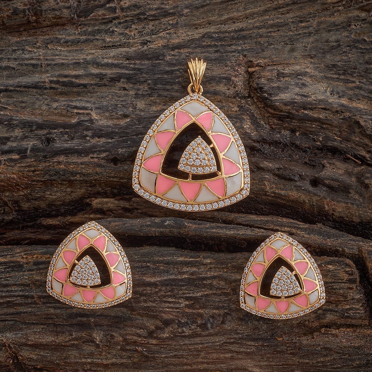 Zircon Pendant Set Zircon Pendant Earring 182634