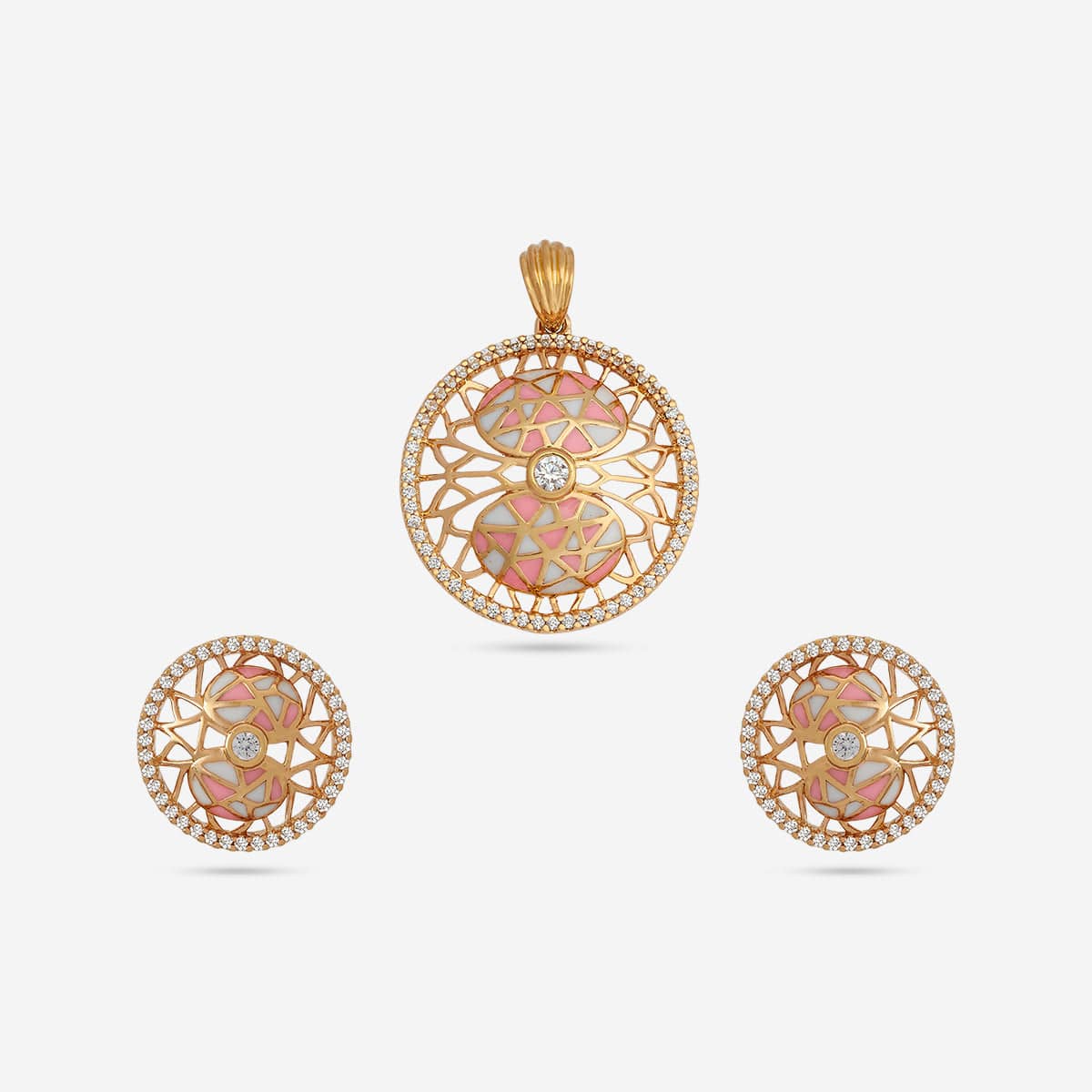 Zircon Pendant Set Zircon Pendant Earring 184730