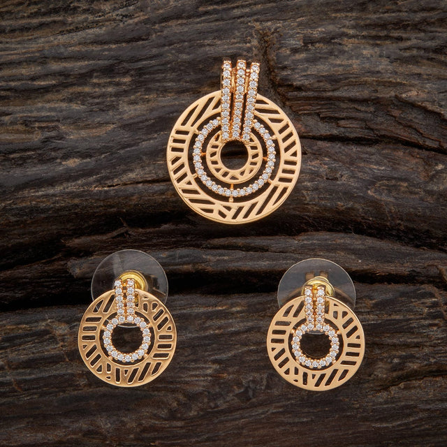 Zircon Pendant Set Zircon Pendant Earring 156618