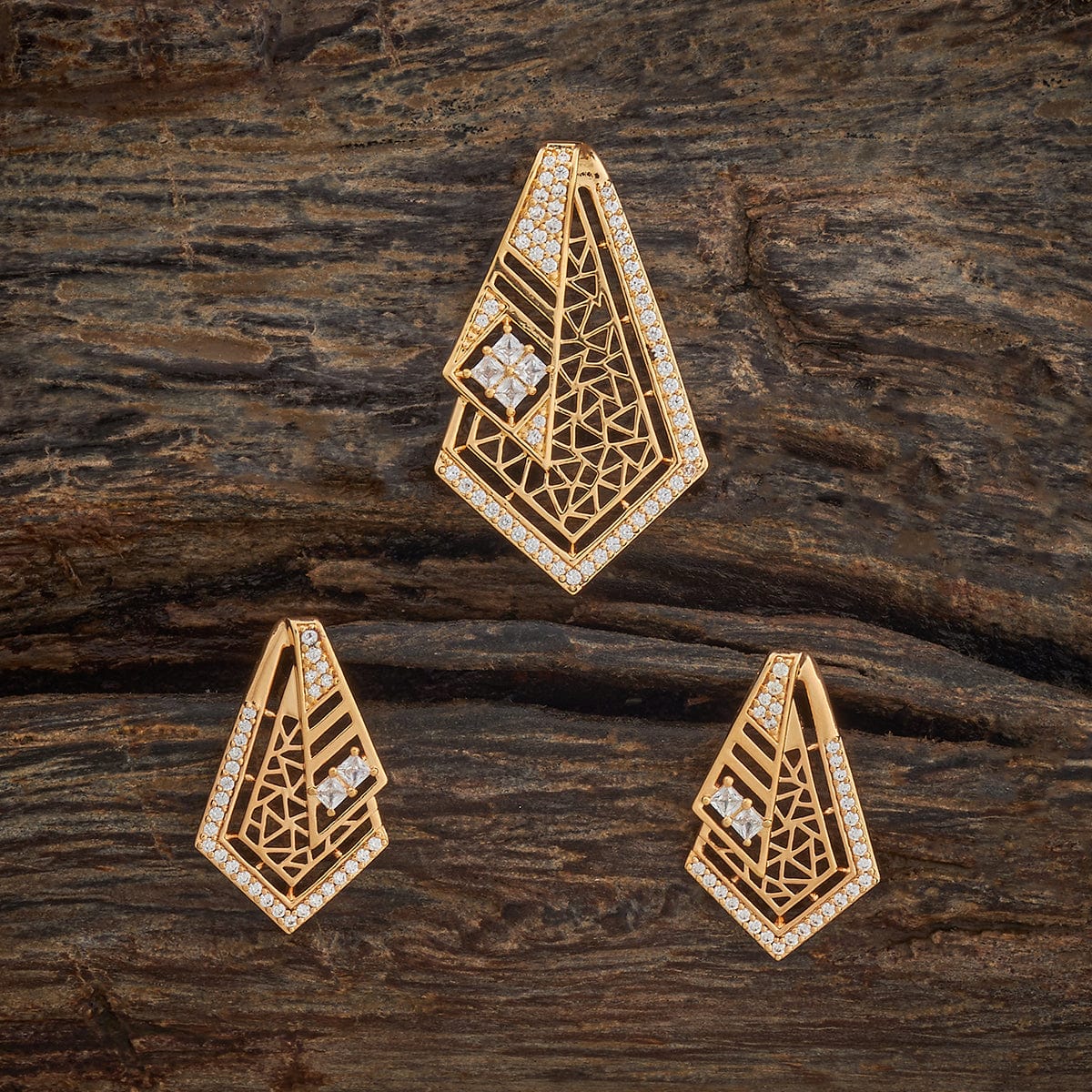 Zircon Pendant Set Zircon Pendant Earring 172966