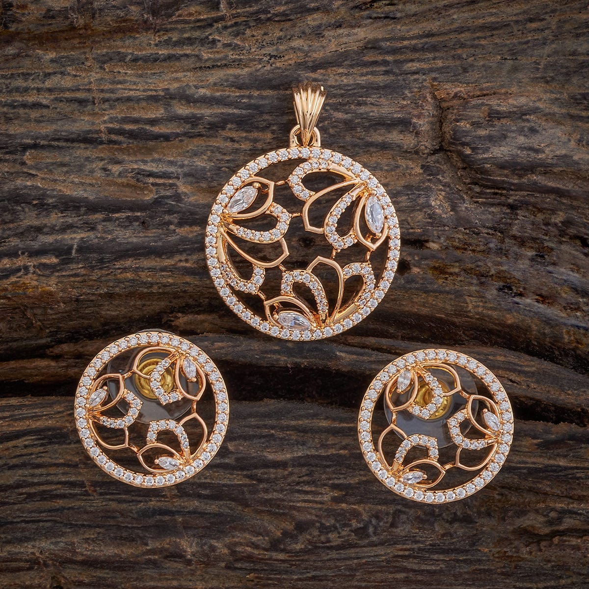 Zircon Pendant Set Zircon Pendant Earring 176305