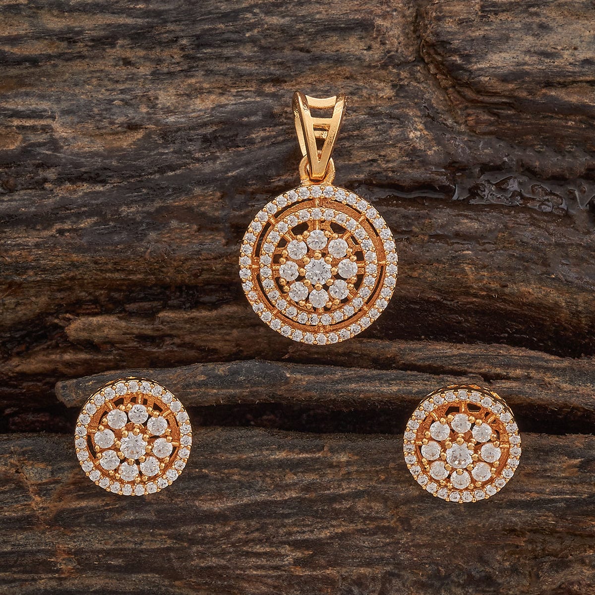 Zircon Pendant Set Zircon Pendant Earring 182482