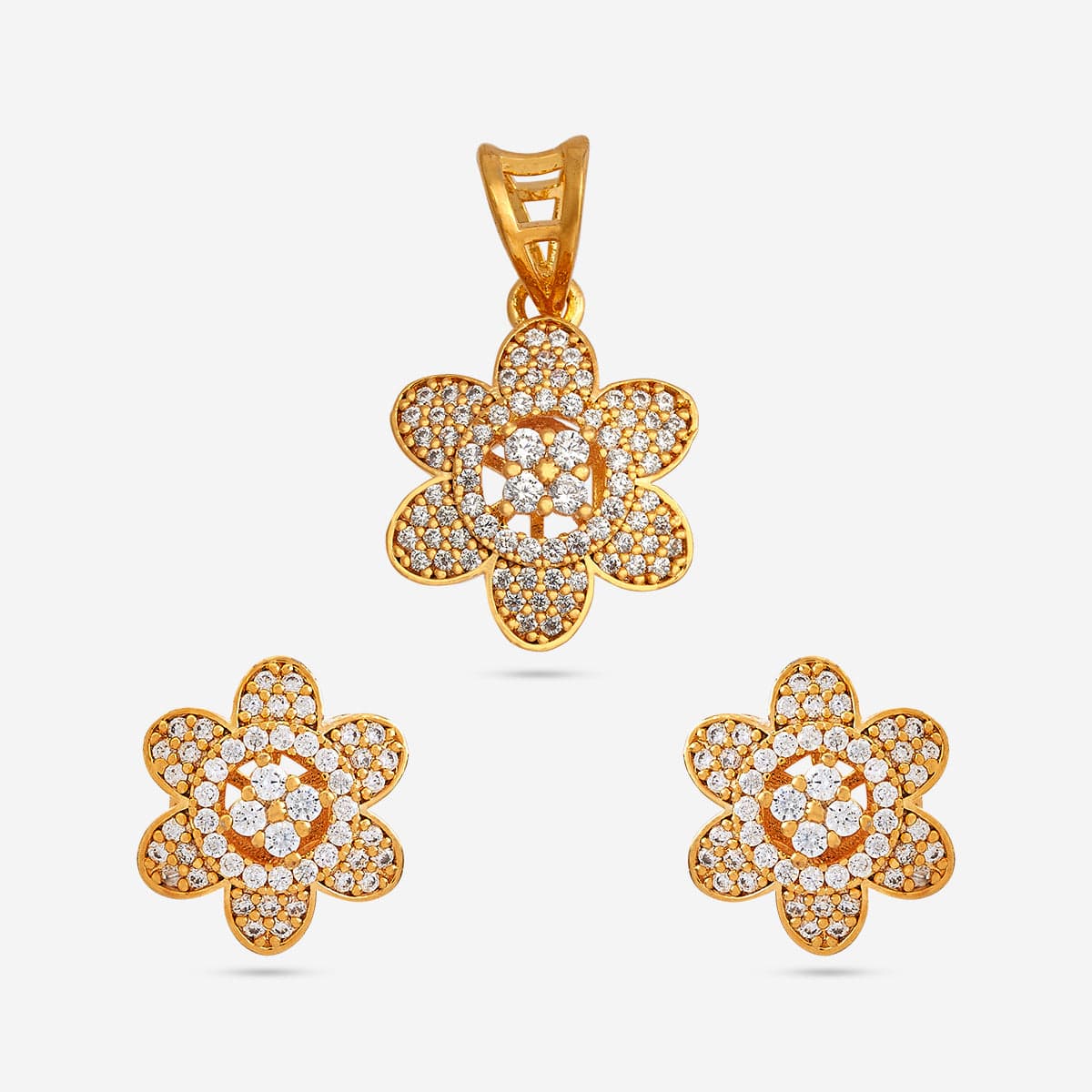 Zircon Pendant Set Zircon Pendant Earring 182484