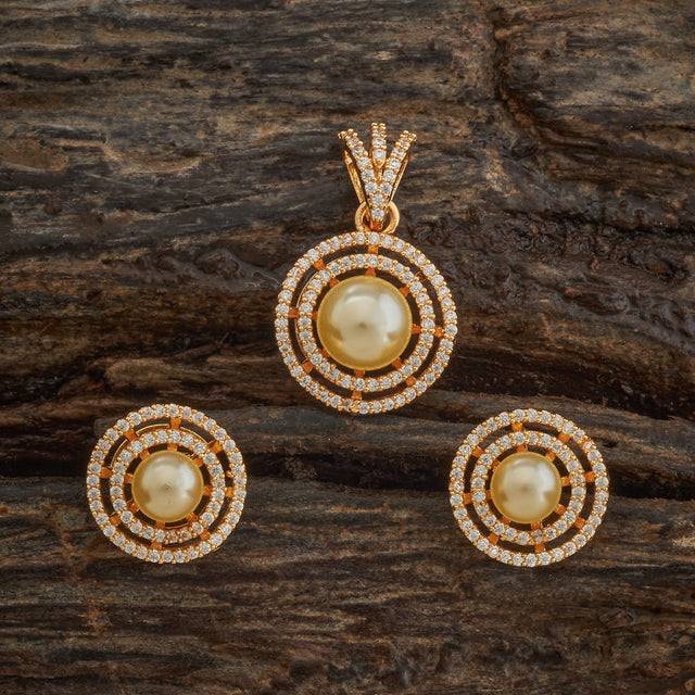 Zircon Pendant Set Zircon Pendant Earring 182486