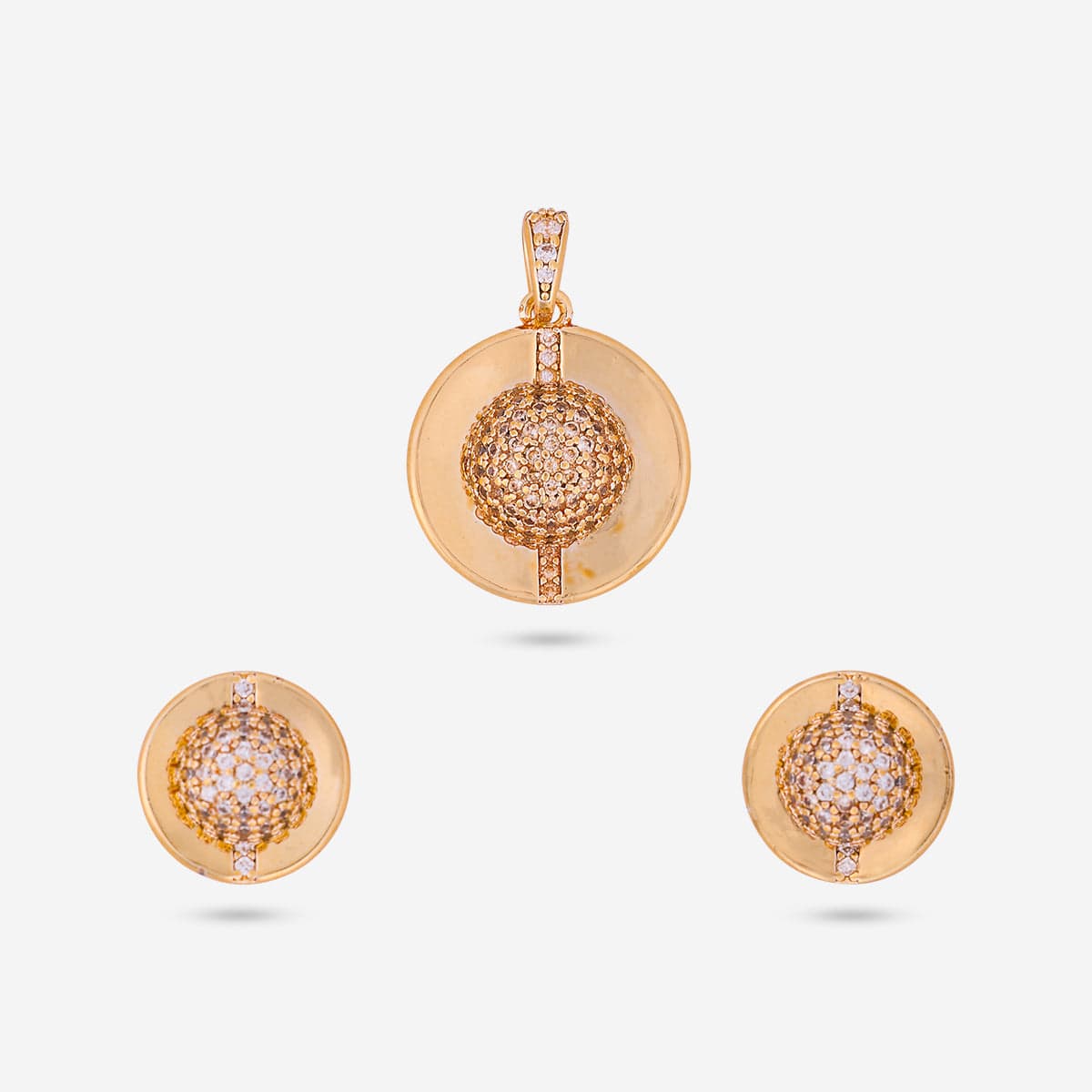 Zircon Pendant Set Zircon Pendant Earring 187119