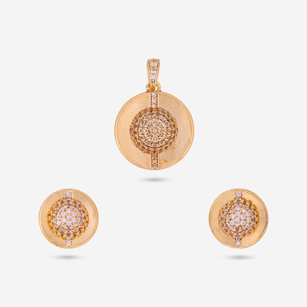 Zircon Pendant Set Zircon Pendant Earring 187119