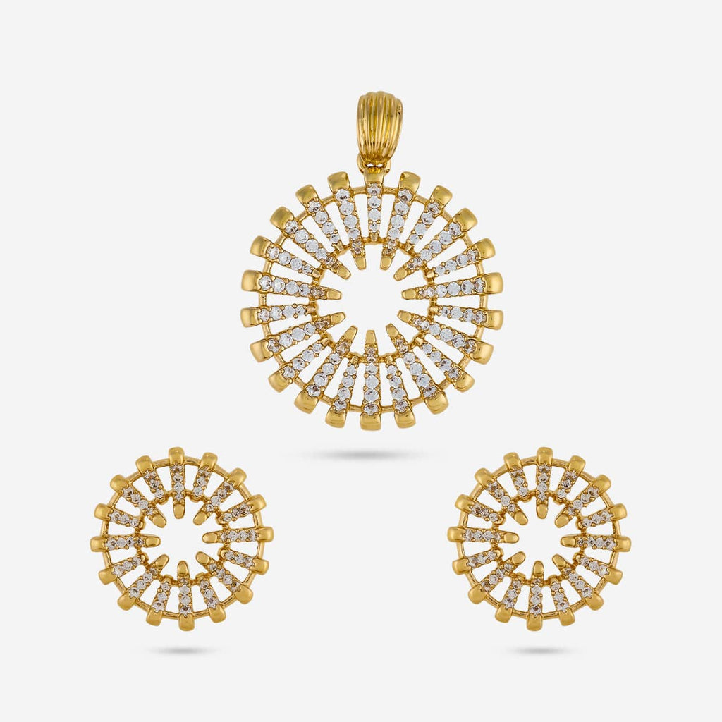 Zircon Pendant Set Zircon Pendant Earring 189247