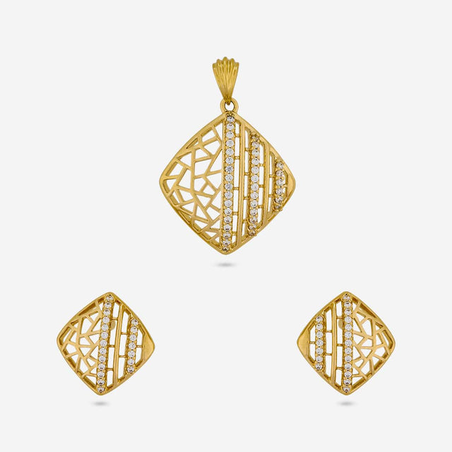 Zircon Pendant Set Zircon Pendant Earring 191783