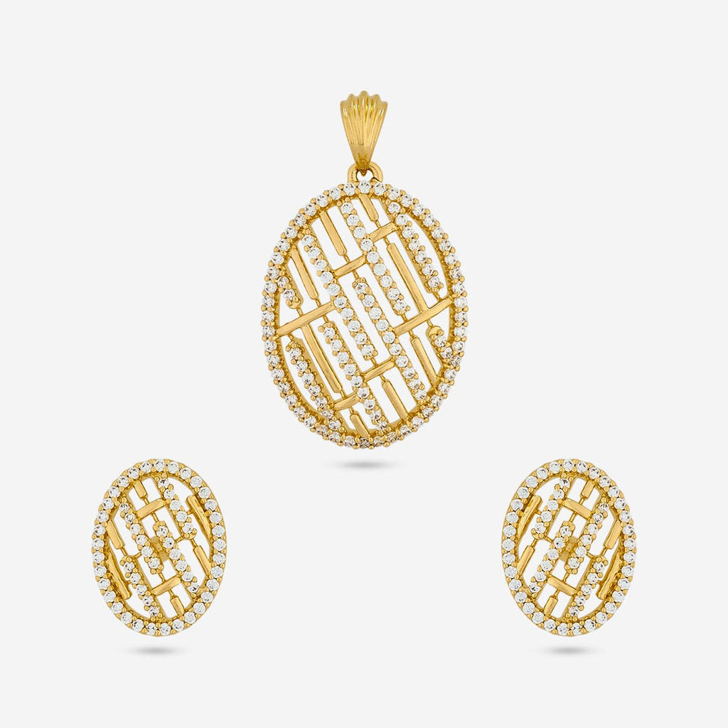 Zircon Pendant Set Zircon Pendant Earring 191784