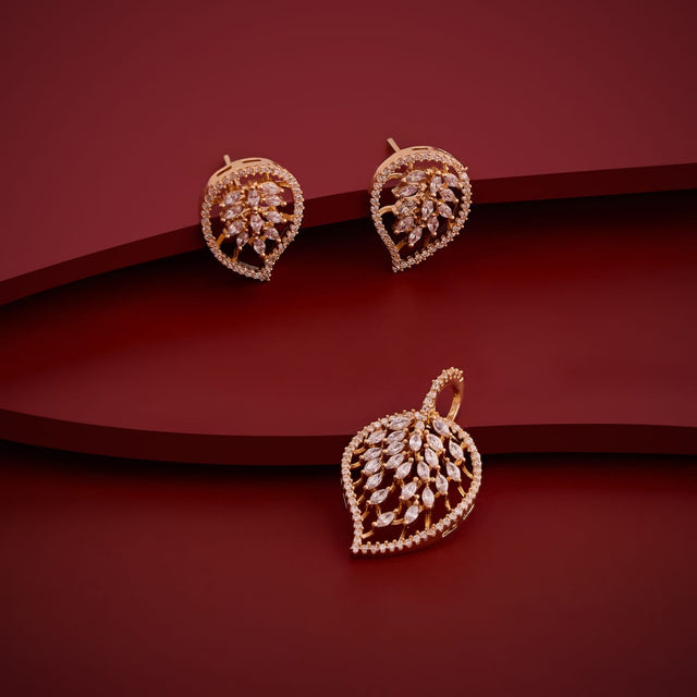 Zircon Pendant Set Zircon Pendant Earring 200538