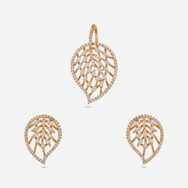 Zircon Pendant Set Zircon Pendant Earring 200538