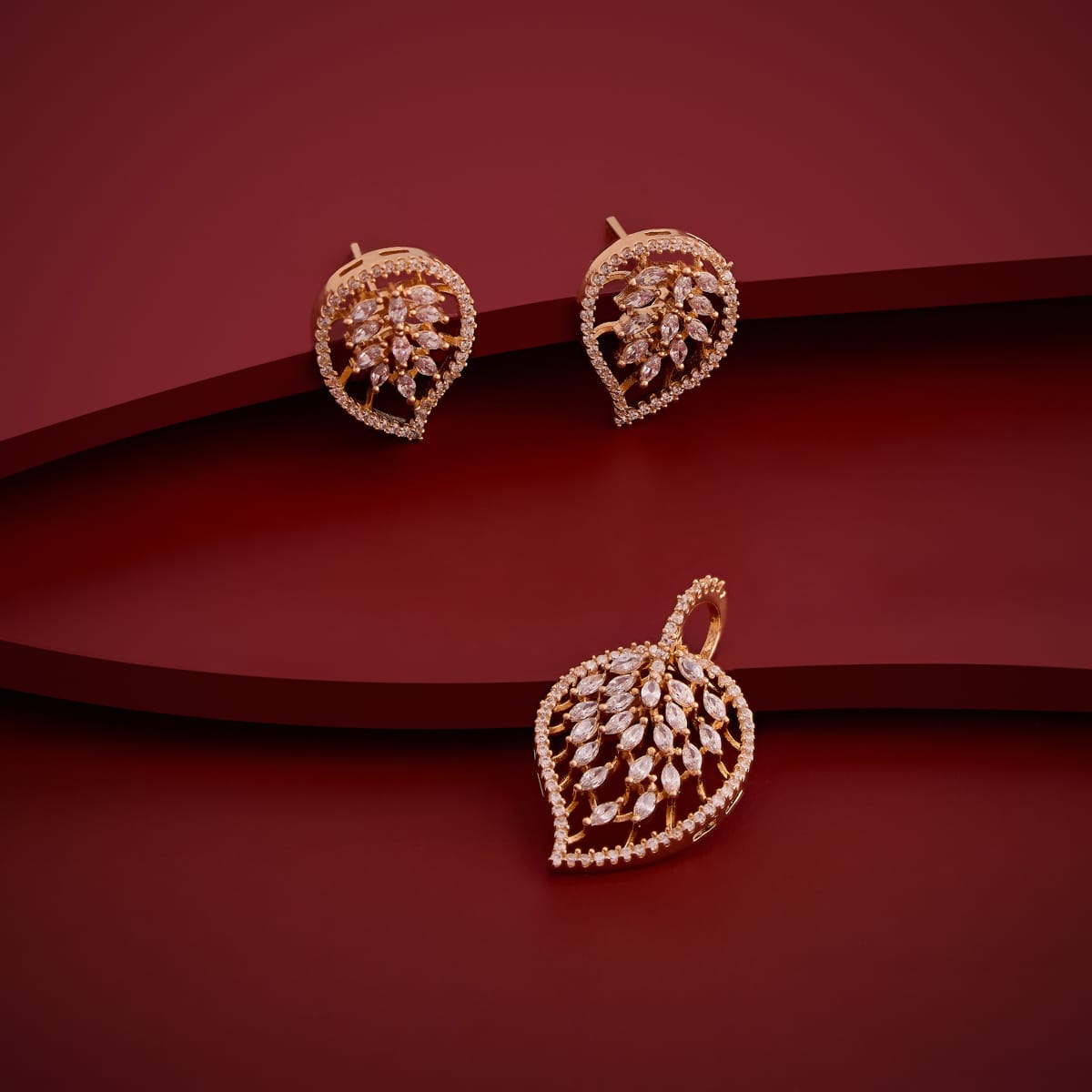Zircon Pendant Set Zircon Pendant Earring 200538